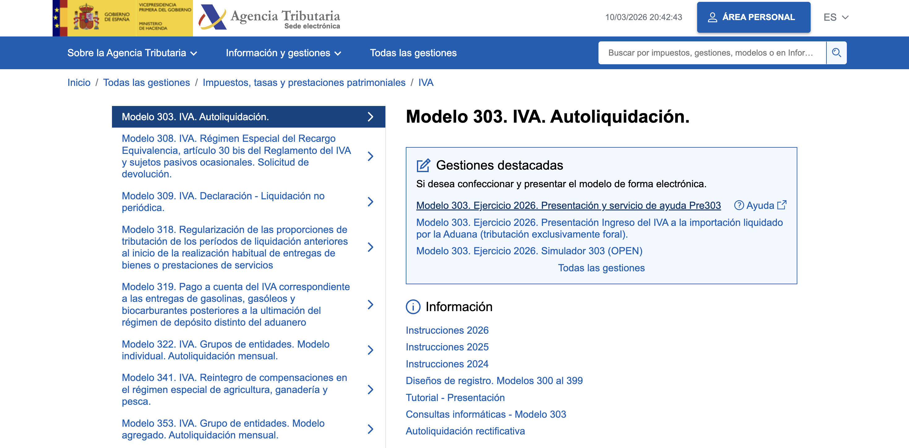 Cómo presentar el Modelo 303 en la Sede Electrónica de la AEAT | Blog ...